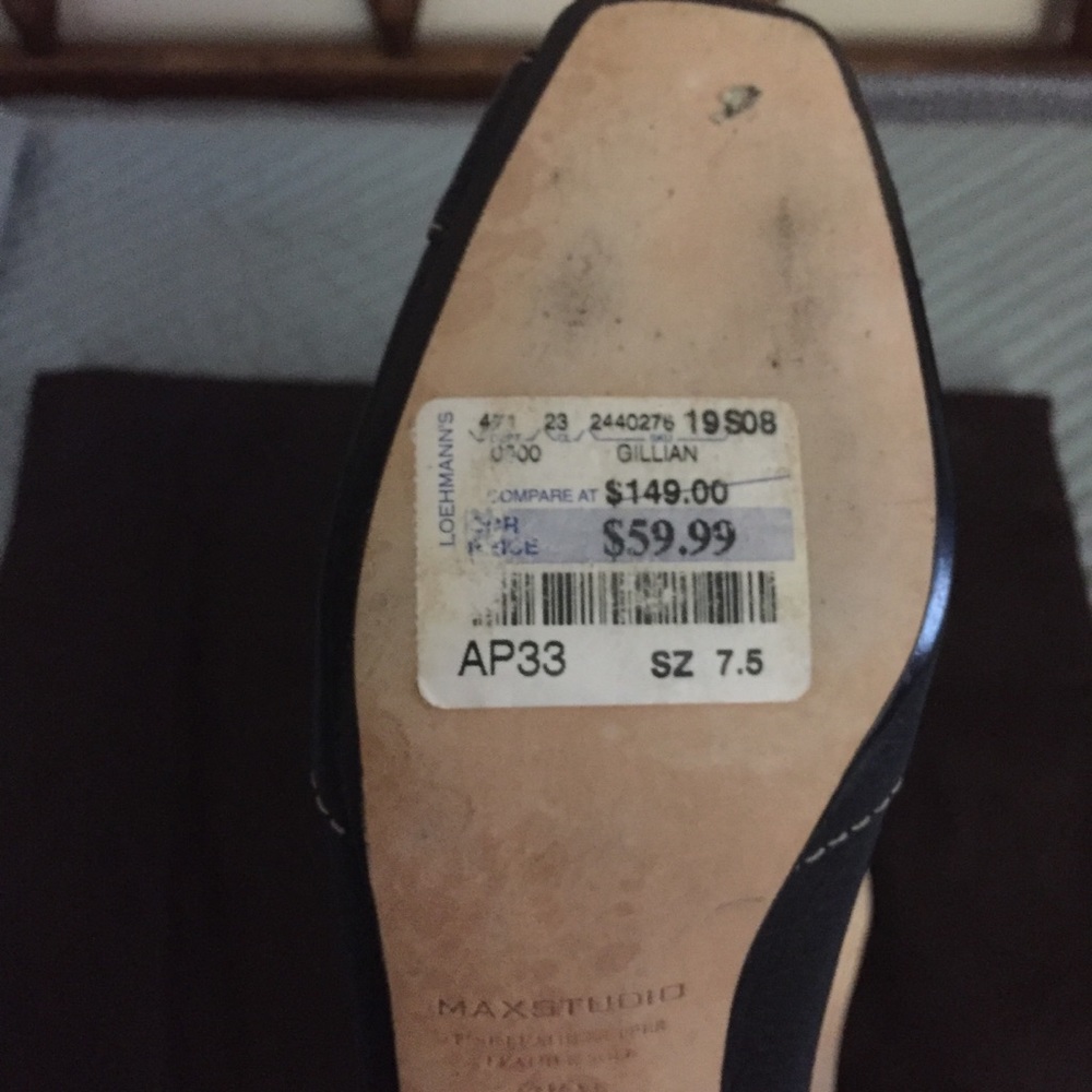 Black leather shoes
